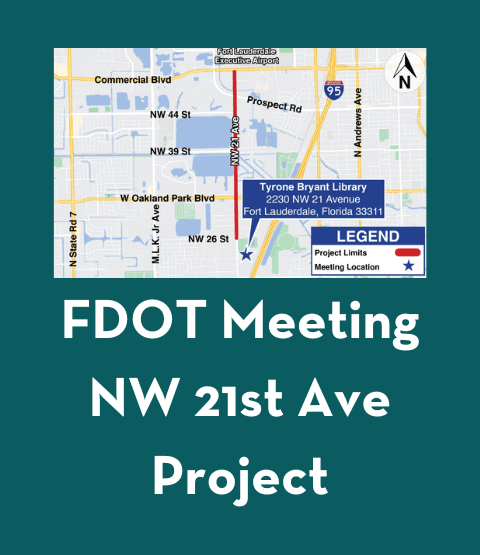 Map showing area of FDOT project on NW 21st Avenue