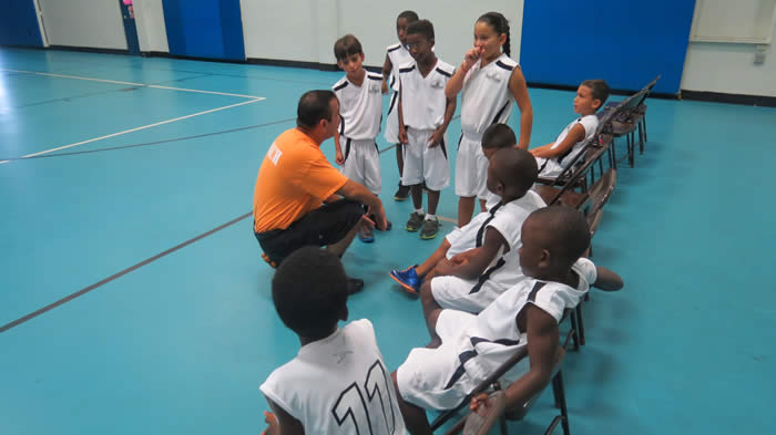 Coach Talks to the Children