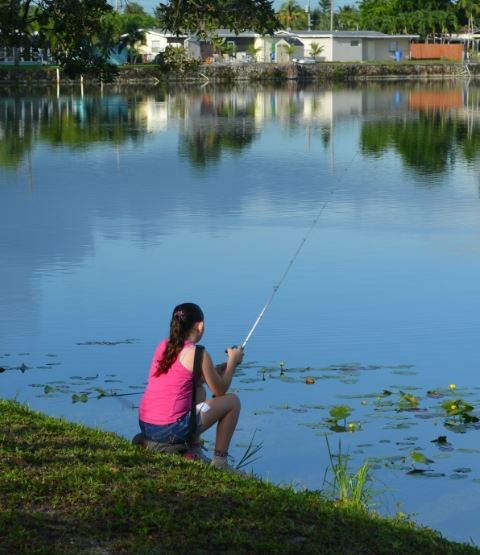 Girl fishing