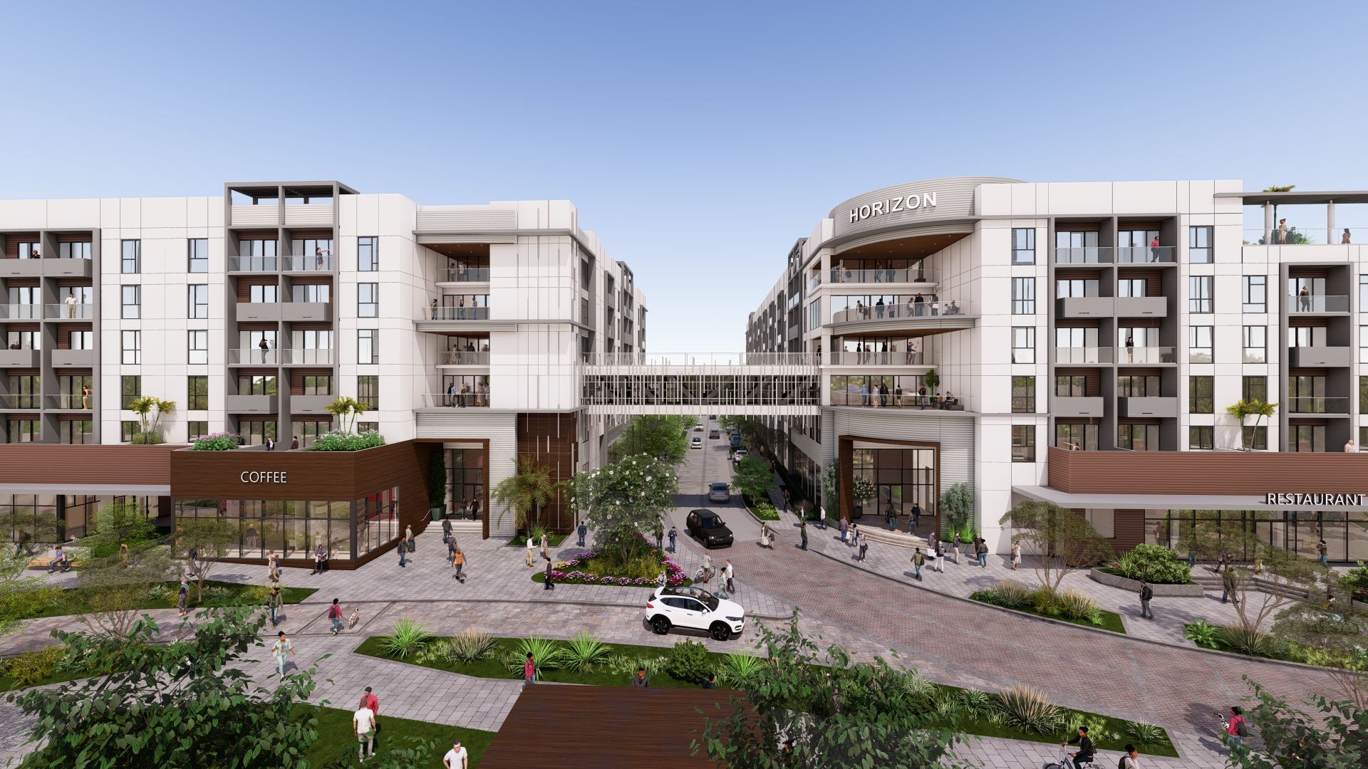 Rendering of the Horizon of Oakland Park building view of NE 37th ST