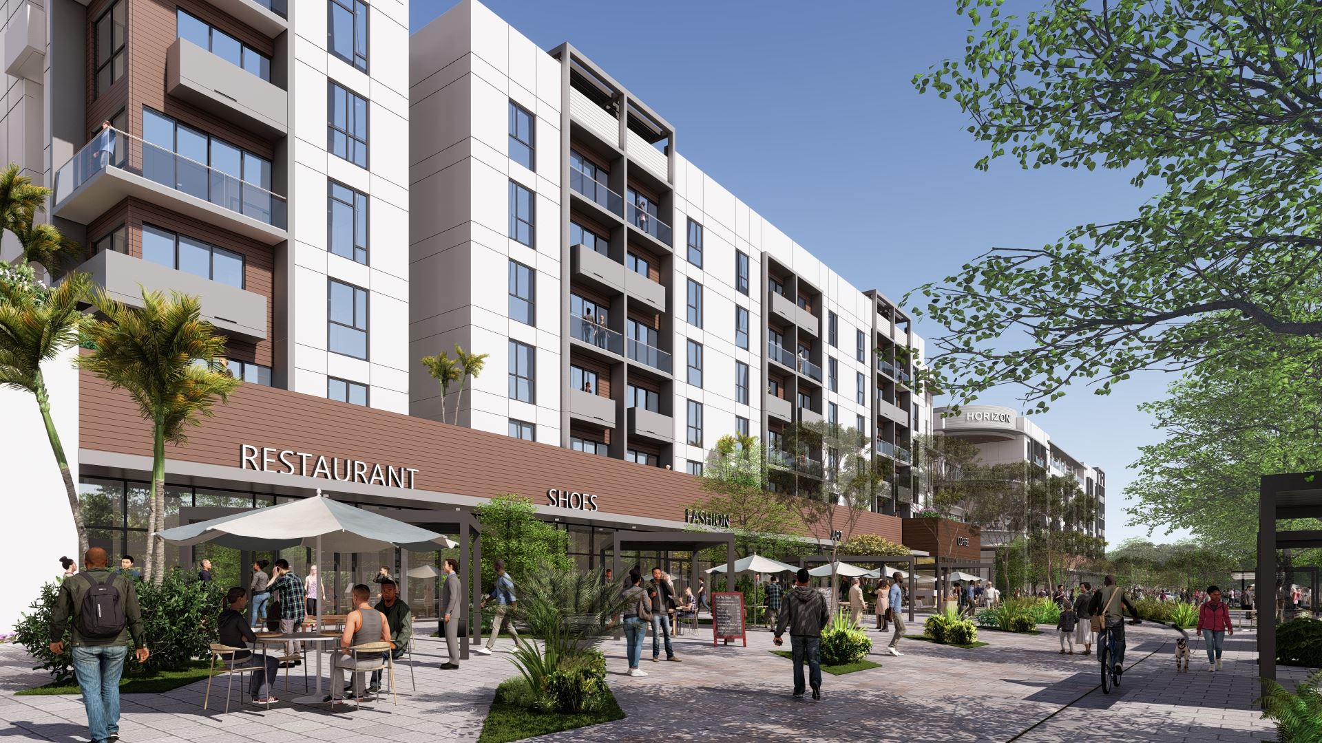 Rendering of Horizon of Oakland Park north building - NW  Corner