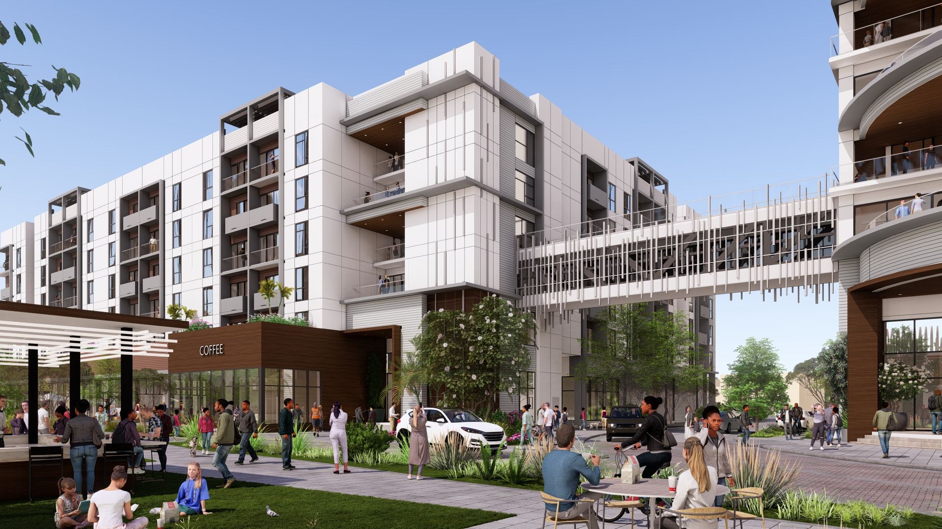 Rendering of Horizon of Oakland Park north building - SW Corner