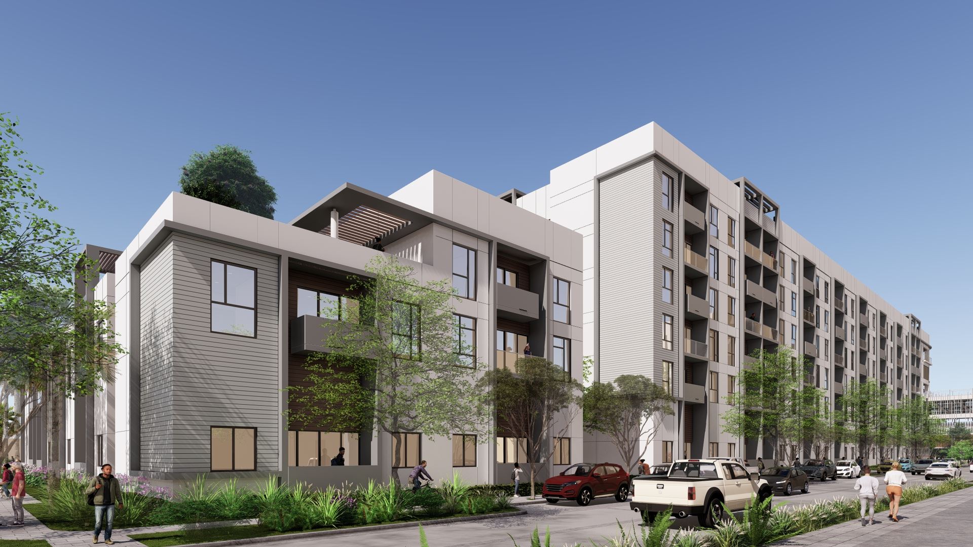 Rendering of Horizon of Oakland Park south building - NE Corner NE 37th ST