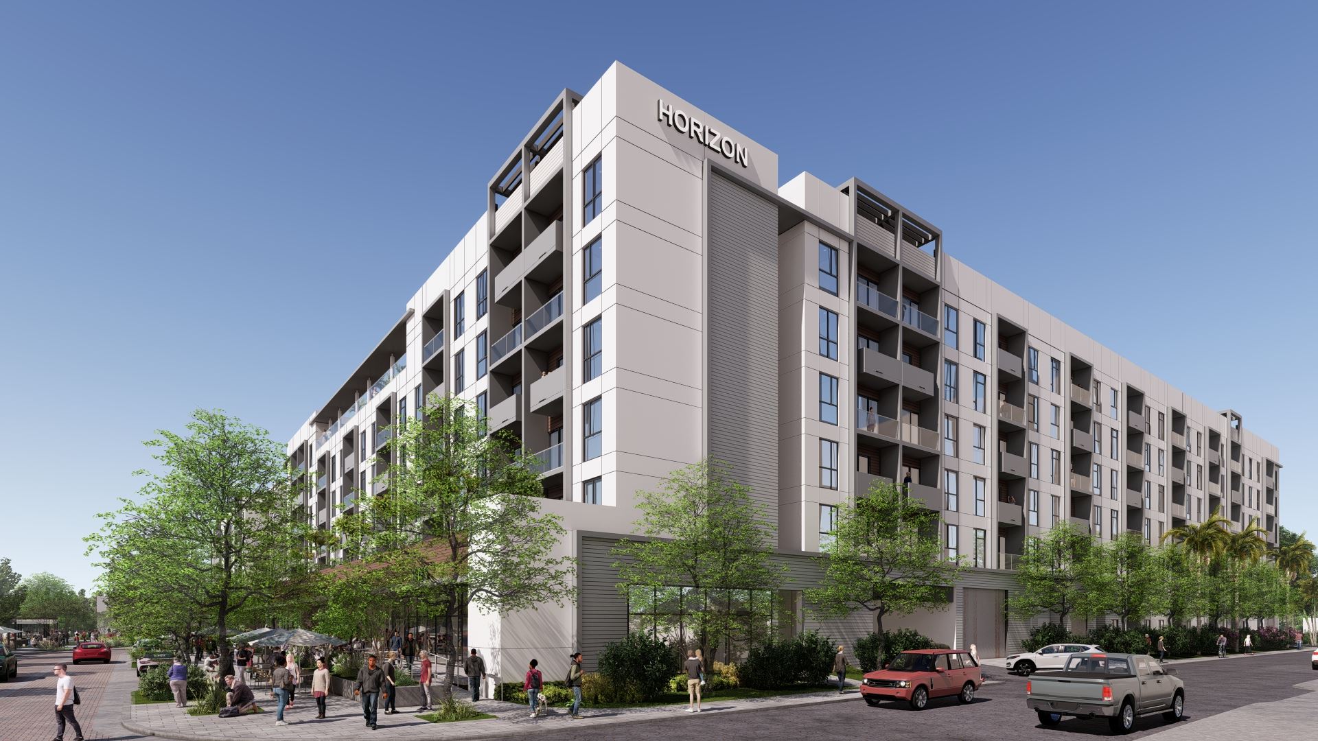 Rendering of Horizon of Oakland Park south building - SW Corner